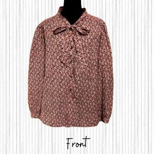 COPY - 70s Neck Tie Paisley Blouse